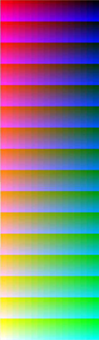 All 4096 12-Bit RGB colors